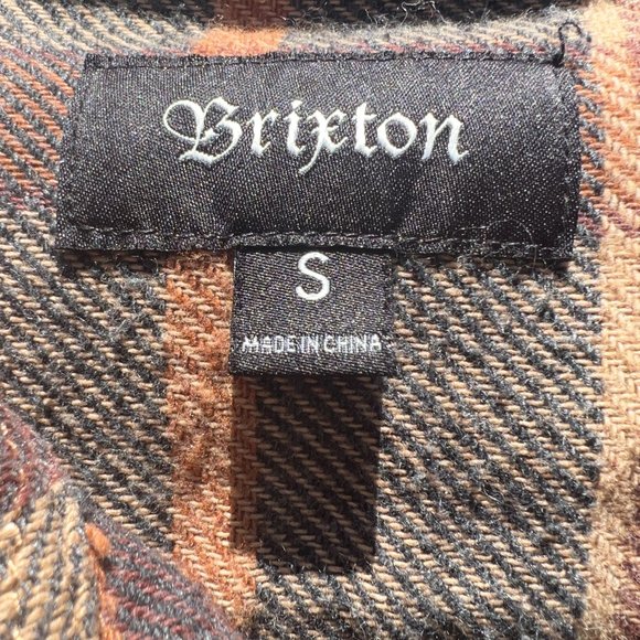 Brixton Men Plaid Flannel Button Up (S) - Picture 3 of 3
